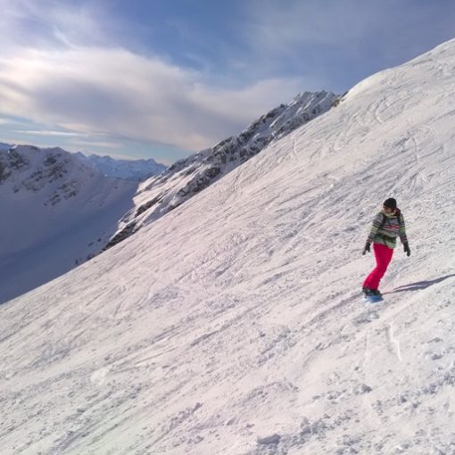 descente du Pic du Midi en snowboard