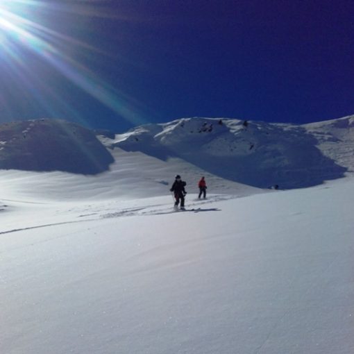 Descente du Taoulet, la Jaune. Ski hors piste Pic du midi la Mongie